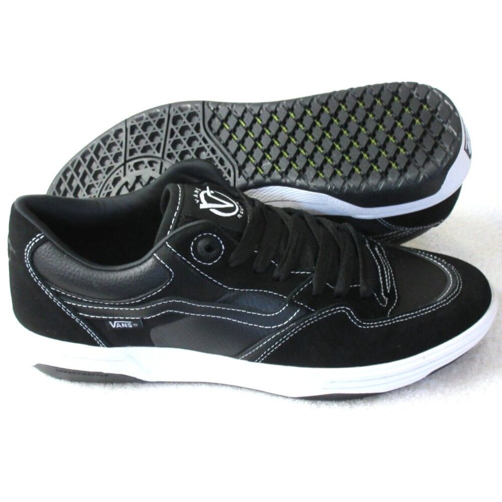 Vans Men's Rowan Zorilla 2 Black White Suede Leather Skate Shoes size 12 NIB - Picture 2 of 5